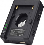 NP-F Battery Adapter Plate for Sony NP-F980, 970, 750, 550 Battery with Type-C Input, D-Tap, USB-A, 12V DC / 8.4V DC Output with 1/4" Bracket for Power Cameras