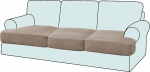 2 Pack Stretch T Pillow Covers diivanipadja katted 2 padjadele Diivan istmepadja katted (3, Taupe)