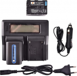 DSTE&reg; 2 Pack asendusaku NP-QM71D + LCD Dual Charger, mis &uuml;hildub Sony NP-QM71, NP-FM70, CCD-TRV128, CCD-TRV138, CCD-TRV150, CCD-TRV228, CCD-TRV250, CCD-TRV285, CCD-TRV308, CCD-TRV31 akudega