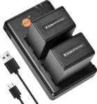 DSTE 2 x NP-FV100 (5700 mAh/7.4 V) akulaadija &uuml;hildub Sony DCR-SR15, DCR-SR21, DCR-SR68, DCR-SR88, DCR-SX15, DCR-SX21, DCR-SX44, DCR-SX45, DCR-SX63, DCR-SX65, DCR-SX84 DCR-SX85 kaameraga.