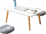 Ristk&uuml;likukujuline kokkupandav puidust kohvilaud, madal p&otilde;randalaud, minimalistlik jaapani tatami laud v&auml;ikestesse ruumidesse, sobib &otilde;ppimiseks, t&ouml;&ouml;tamiseks, lugemiseks, valge, 70 cm