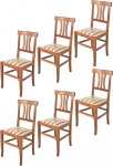 t m c s Tommychairs - 6 Artemisia toolist koosnev komplekt k&ouml;&ouml;gi- ja s&ouml;&ouml;gitoa jaoks, vastupidav struktuur lakitud p&ouml;&ouml;gipuidust helep&auml;hklipruunis ja polsterdatud istme liiseri kangaga.