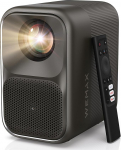 WEMAX nutiprojektor Google TV ja Netflixi litsentsiga, 500 ISO luumenit, 1080P (4K), 8-punktiline automaatne fookus, tolmukindel, Dolby audio, kaasaskantav projektor jalgpalli&otilde;htute, m&auml;ngude jaoks.