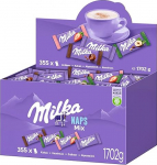 Milka Naps Mix, 1 x 1,702 kg, Mini &scaron;okolaaditahvel Alpi piimast, maasikast, sarapuup&auml;hklist ja Cr&egrave;me au Cacaost.