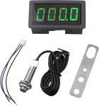 Digitaler LED-Drehzahlmesser AC110230V mit Hallsensor und N&auml;herungsschalter f&uuml;r Drehzahlmotormessung mit 10 9999 U/min Reichweite und &Uuml;berreichungsanzeige (roheline)