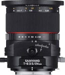 Samyang, 24 mm, F3.5 T/S objektiivi kallutusvahetus, &uuml;hendamiseks