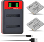 Pickle Power 2tk NB-4L aku ja topelt akulaadija Canon IXUS 30 40 50 55 60 65 70 75 80 is, 100 is, 110 is, 115 HS, 120 is, 220 HS, 230 HS, 255 HS, I Zoom, i7, i7 Zoom jaoks