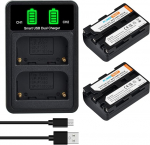2tk NP-FM50 NP-FM30 aku ja laadija Sony Cyber-Shot DSC-F707, DSC-F717, DSC-F828, DSC-D700, DSC-FX77, DSC-S70, DSC-S75, DSC-S85 jaoks