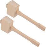 2 St&uuml;ck Buchenholzhammer, Mehrzweck-Holzbearbeitungshammer f&uuml;r geschnitzte Mei&szlig;el, DIY-Projekte, Holzbearbeitungswerkzeug