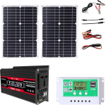 4000-W-Off-Grid-Solarpanel-Kit mit wasserdichtem 50-W-Panel und 50-A-Controller for Wohnmobile, Boote, H&auml;user und Camping(Black)
