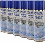 6 x Lott silicone spray, 500 ml, silicone spray, lubricant, silicone spray