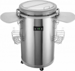 Gino Gelati Party Fridge Stainless Steel with White Cool Box, Drinks Fridge