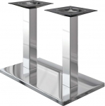 GGMM&Ouml;BEL Madrid Double Table Frame s&ouml;&ouml;gilaua, laua, laudade jalad, roostevabast terasest, lauajalad, alusplaat: 40 x 70 cm, sammas: 8 cm, Koguk&otilde;rgus: 72 cm