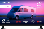 DYON Smart 24 VX-V - 24-tolline (60 cm) nutiteler 12 V &uuml;hendusega, kolmekordne tuuner (DVB-S2/T2/C), App Store, Prime Video, Netflix, Disney+, Waipu.tv, hotellirežiim.