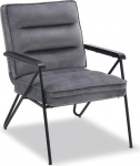 M MCombo Grey Relaxing Chair, Comfortable Upholstered Chair, Modern Living Room Chair, TV Chair, Velvet, 4750-1 (Without Stool)