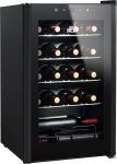 HCK 70 L Wine Fridge for 24 Bottles, 4-22 &deg;C Wine Refrigerator, Bottle Fridge, Drinks Fridge with Glass Door, Quiet Wine Cabinet, Frost-Free Glass Door, Full Glass Touch Panel, Black