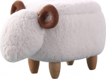 WAYUTO Polster-Fu&szlig;hocker, Ottomane, f&uuml;r Wohnzimmer, Schlafzimmer, Fu&szlig;st&uuml;tze, Fu&szlig;st&uuml;tze, gepolsterter Sitz, Holzstuhl, robust, dekorativ