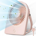 USB lauaventilaator, lauaventilaator 3 kiirustasemega, vaikne ventilaator, kaasaskantav ventilaator kontorisse, koju, magamistuppa, autosse, telkimiseks, roosa