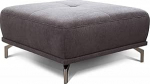 CAVADORE Carly XXL elutoa jakkum / Jalahoob / Polsterdatud jakkum sobib Carly nurgadiivanile 91 x 45 x 91 cm Kootud kangast hall