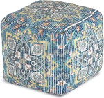 Anji Mountain Square Pouff 20 x 20 x 20 tolli, sinine ja hall