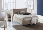 Talamo Italia voodi, Taupe, 205 x 120 x 84 cm