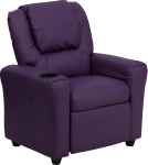 Flash Furniture kaasaegne laste lamamistool tassihoidja ja peatugedega, puitlilla vin&uuml;&uuml;l, 60,96 x 48,26 x 48,26 cm