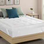 Aaf Textiles Tepitud madratsi pealiskate Small Double 4ft x 75" (122cm x 190cm) Raske &uuml;le t&auml;idetud 4 nurka Elastne mikrokiud Super Soft White Made in UK