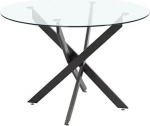 fanmuebles Klaasist s&ouml;&ouml;gilaud &uuml;mmargused jalad must 110 x 40 x 110 cm