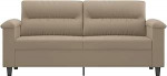 2-Sitzer-Sofa Dopplesofa Diivan Couch Loungesofa Polstersofa Relaxsofa G&auml;stesofa Loveseat Sofa f&uuml;r Wohnzimmer Schlafzimmer G&auml;stezimmer Taupe 140 cm Mikrofasergewebe