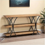 Industrieller Eingangstisch, Konsole, Sofatisch mit Stauraum f&uuml;r Wohnzimmer, Flur, Schlafzimmer, Foyer, rustikale Akzentm&ouml;bel f&uuml;r hinter der Couch, Eingang v&otilde;i Flur