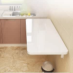 Schwebender W&auml;scheklapptisch, wandmontierter Klapptisch, multifunktionaler Klapptisch, wandmontierter Klapptisch, K&uuml;chen-Esstisch, f&uuml;r kleine R&auml;ume und das Home-Office. (Farbe: Wei&szlig;, Size: