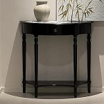 Stiilne kaasaegne konsoollaud esikusse - kitsas diivanilaud 2 sahtliga ja kahekordse &uuml;mmarguse metallist alusega - stiilne aktsentm&ouml;&ouml;bel elutuppa ja esikusse (sinine, 39,4 tolli)