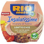 Rio Mare Insalatissime Insalata di Tonno Lenticchie Tuunisalat l&auml;&auml;tsede, kollaste porgandite ja tomatitega 160 g Valmis toidupakk 3 tk.