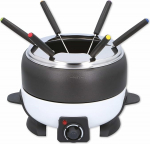 Cuisinier Deluxe Fondue komplekt - 6 inimest - Elektriline - Roostevaba teras - Lihafond&uuml;&uuml; - Juustufond&uuml;&uuml; - &Scaron;okolaadifond&uuml;&uuml; - Must-valge