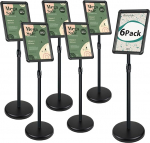 Mutualsign 6 infostendi pakett, DIN A4, reguleeritava k&otilde;rgusega kliendistopper, alumiiniumist plakatistend, reklaami stend, men&uuml;&uuml;, pulmade, n&auml;ituse, v&auml;ljapaneku, reklaami stend,