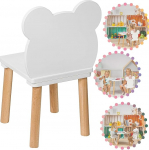 PlayPals Furniture Small Wooden Chair for Children, Children's Chair, Stool, 52 x 25 x 25 cm and a Seat Height of 27 cm, for 3,4,5,6,7 Years, Natural Children's Seat Furniture