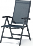 Sieger Bodega 945/G-SG Folding Chair Aluminium Solid Plastic and Textilux Fabric Iron Grey / Silver Grey