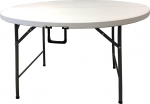 HOMELUX MESA PLEGABLE RESINA Redonda 120 cm Alto 74 cm HM Folding Table, Resin, Round, 120 cm, Height 74 cm, Resin, White/Eggshell