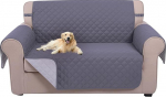 UNICE HOME Reversible Loveseat Cover, Water Resistant Sofa Slipcover, Furniture Protector for 2 Cushions Couch (Loveseat, Grey/Light Grey)