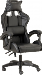 Baroni Home Gaming Chair, Ergonomic Office Chair, Padded Gaming Chair with Comfortable, Adjustable Backrest, Gamer Chair with Headrest and Lumbar Support, Black