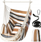 Chihee rippuv tool rippuv kiik maksimaalselt 500 naela sisaldab 2 padjaid teras laialisaatmisvarras metallist kaasaskantav rippuv tool k&uuml;ljetasku suur makramee boheemlaslik tool siseruumides v&auml;ljas