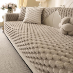 Aucrovee Soft Plush Faux Fur Diivan Cover Pehme mittelibisev 3 istmepatja m&ouml;&ouml;bli kaitsja Diivan Slipcover (1 tk, 36 x 94 tolli, khaki)