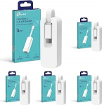 TP-Link USB C Ethernet adapter 1000 Mbps, USB C LAN adapter v&otilde;rguadapter, mis &uuml;hildub iPhone 17, iPad, MacBook, Windows, Galaxy S25, kokkupandav ja kaasaskantav (UE300C) (5 tk)