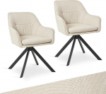 P&ouml;&ouml;rlev s&ouml;&ouml;gitoa tool beež koos k&auml;etugedega, 2 p&ouml;&ouml;rleva s&ouml;&ouml;gitooli komplekt, k&ouml;&ouml;gitoolid, polsterdatud toolid, valmistatud pol&uuml;estrist, metallist jalad s&ouml;&ouml;gitoa jaoks,