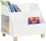 SoBuy KMB54-W laste raamaturiiul 3 sektsiooniga, m&auml;nguasjade riiul ja hoiuriiul lastetuppa, seisev riiul massiivpuidust jalgadega, lastetoa m&ouml;&ouml;bel, valge, 60 x 53 x 48 cm, 60 x 53 x 48 cm