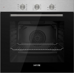 HYE sisseehitatud k&uuml;psetusahi - roostevabast terasest plaat, must klaasist uks, 0+7 k&uuml;psetusfunktsiooni, mehaaniline taimer, kahekihiline Low-E klaas, kergesti puhastatav emailitud sisemus, jahutusventilaator, 1 salv.