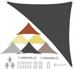 Kolmnurkne markiis, veekindel, 2 x 2 x 2,8 m, valmistatud PES pol&uuml;estrist, 95% UV-kaitsega, ilmastikukindel, rebenemiskindel, saadaval paljudes suurustes ja v&auml;rvides, koos kinnituskomplektiga terrassile, aeda,