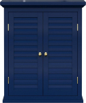 Elegant Home Fashions Glancy 2-ukseline seinakapp Navy Slat Effect