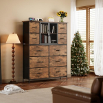 VERMESS kapp magamistoas v&otilde;rkuksega, k&otilde;rged kappide ja kappide 10 riidest sahtlitega, kaasaegne kappide organiseerija, metallraam, puidust &uuml;lemine osa, kapi jaoks, Vintage