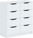 Oggi lai 8 sahtliga kapp, sobib elutuppa, magamistuppa, kontorisse, valmistatud vineerist, 40 x 81 x 91 cm, mattvalge v&auml;rvusega